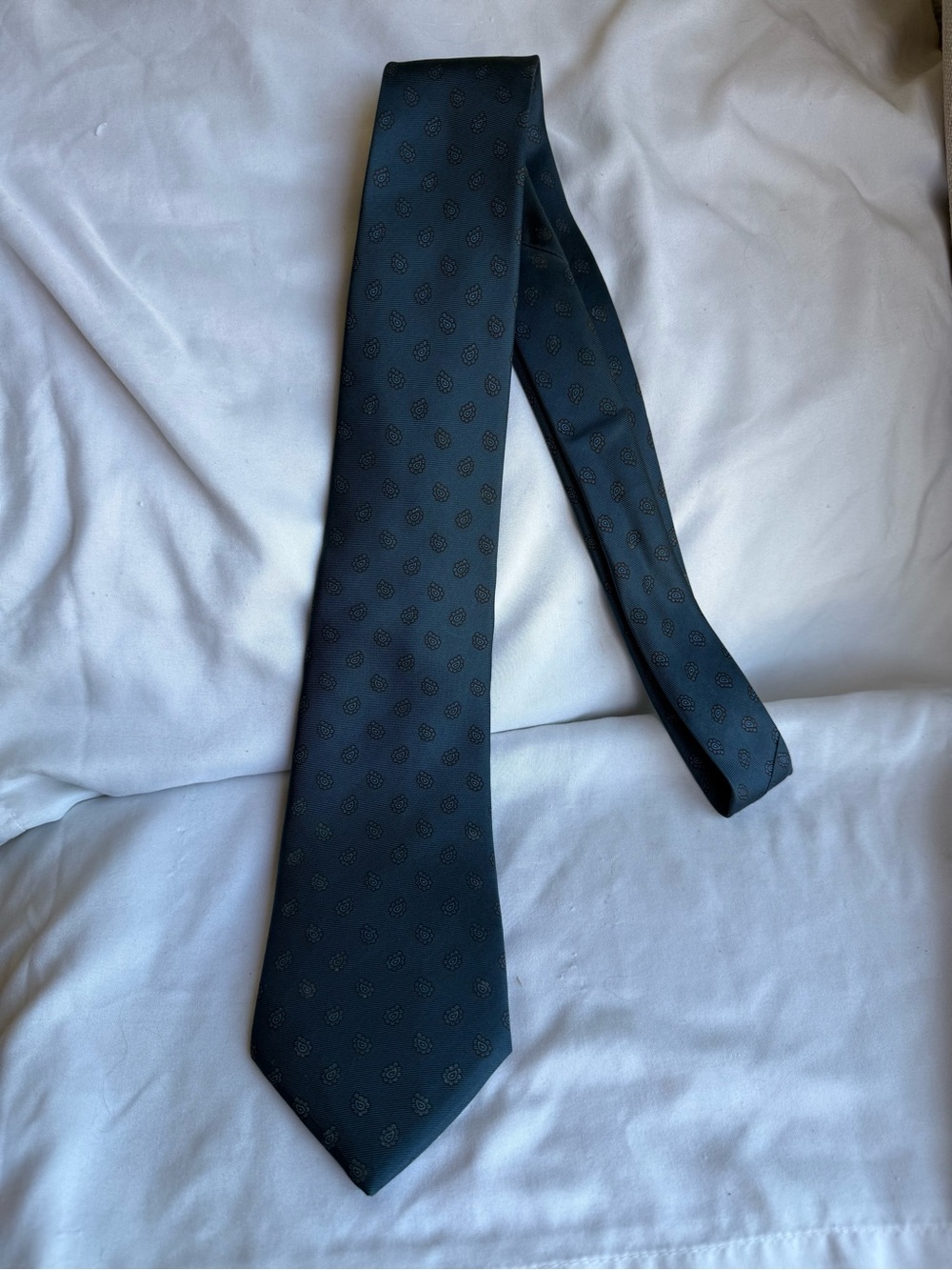 Vintage Silk Tie Navy Paisley Men's Tie Planteen & Krogh